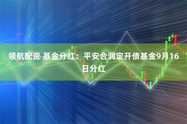领航配资 基金分红：平安合润定开债基金9月16日分红